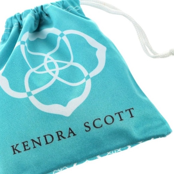 NWT [Kendra Scott] Traci Geometric Dangle Gray Granite Earrings Gold Plated - Picture 3 of 5